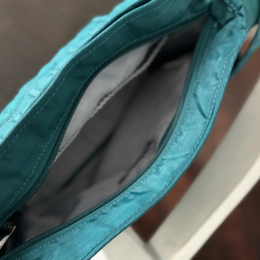 Lug Wings Quilted Flap Crossbody Rfid Bag Travel Organizer Teal - Picture 6 of 10